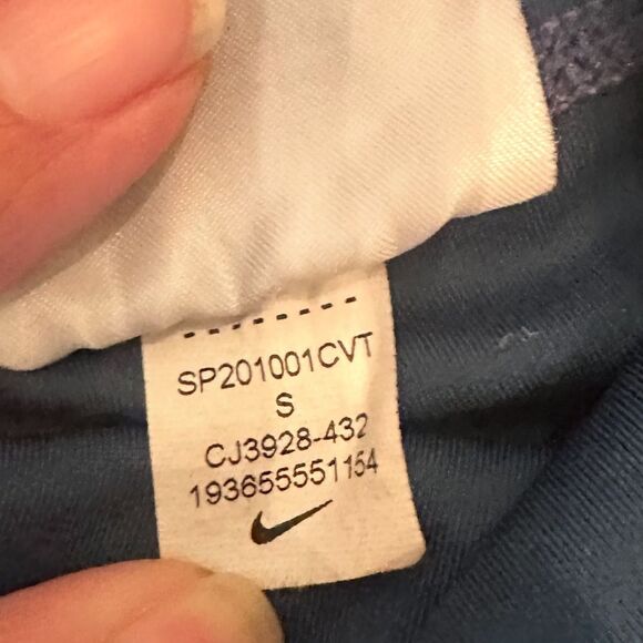 Nike Navy Leggings with Yellow Stripe - Picture 8 of 8